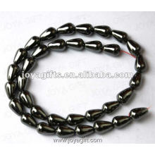 8x12MM Loose Magnetic Hematite Drop Beads 16"